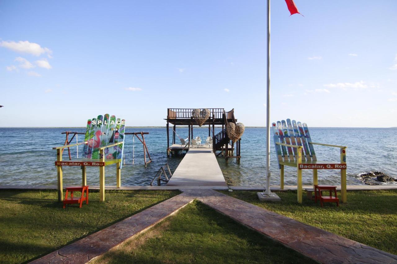 Coras Place Bacalar Lagoon Front Bagian luar foto