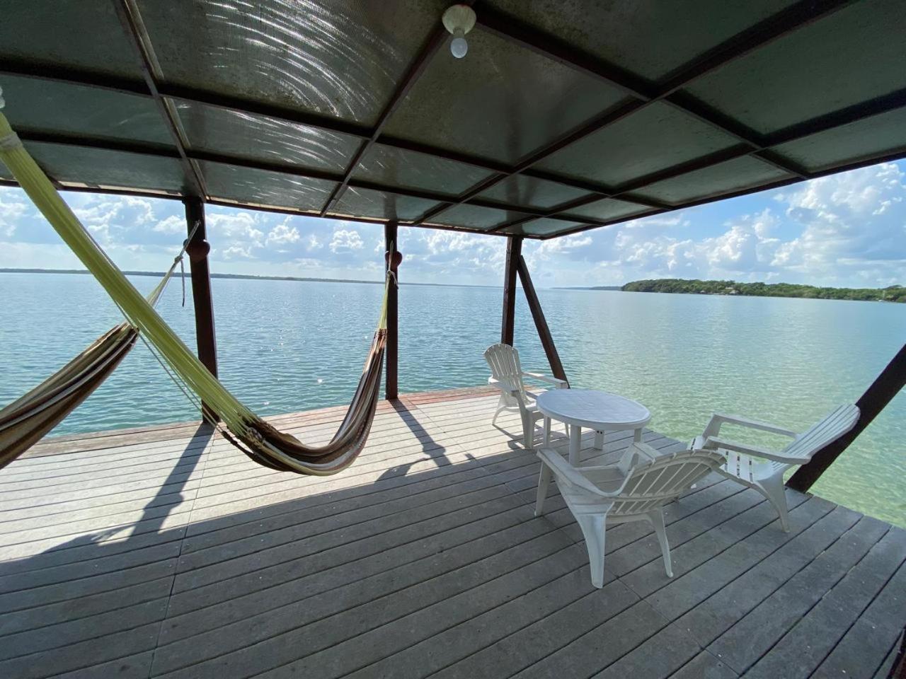 Coras Place Bacalar Lagoon Front Bagian luar foto